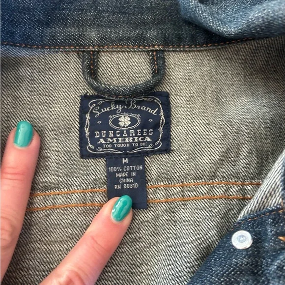 Dark Blue Denim Jacket Lucky Brand - Picture 3 of 10